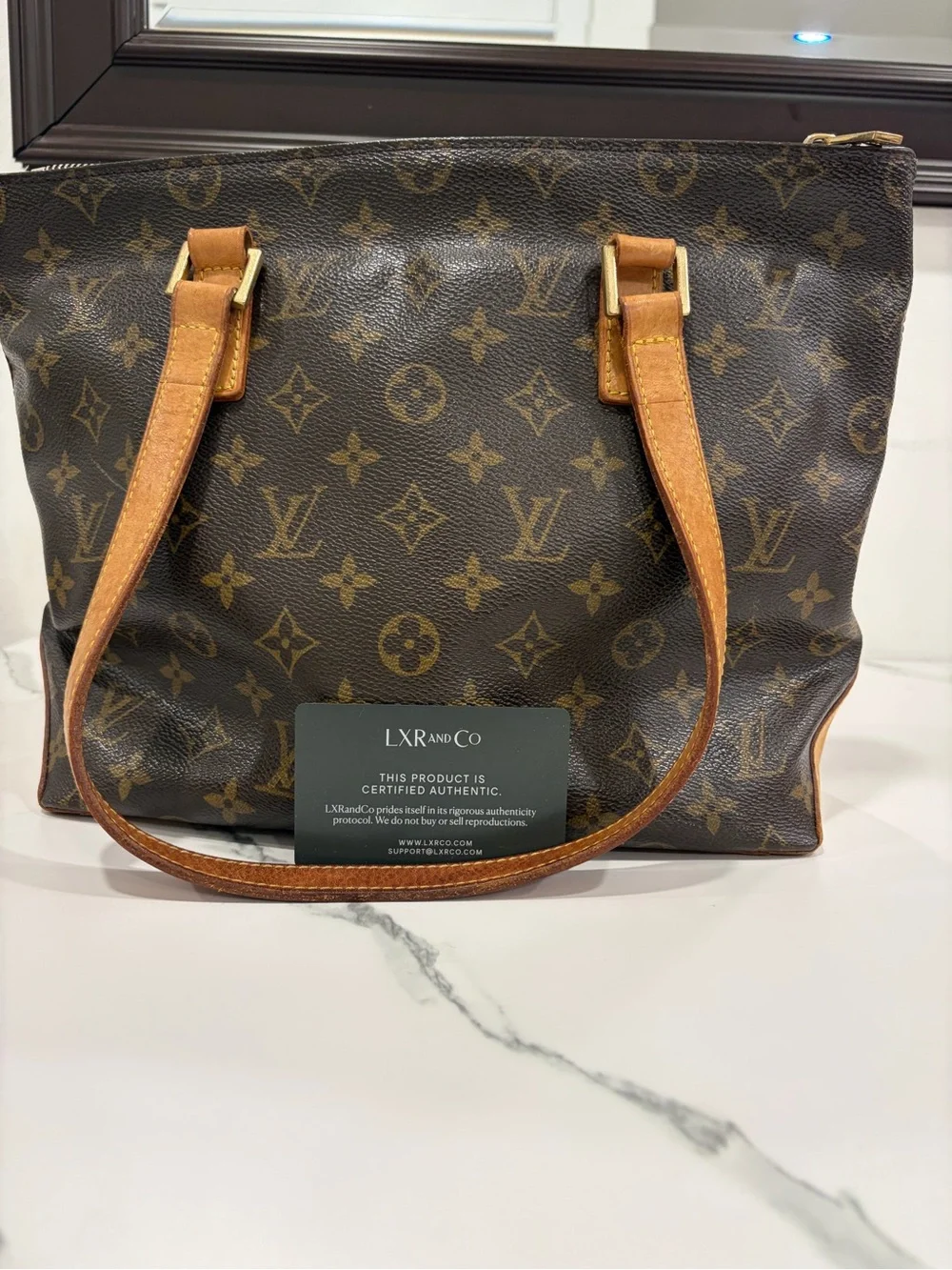 Louis Vuitton Monogram Canvas Tote with Natural Vachetta Trim